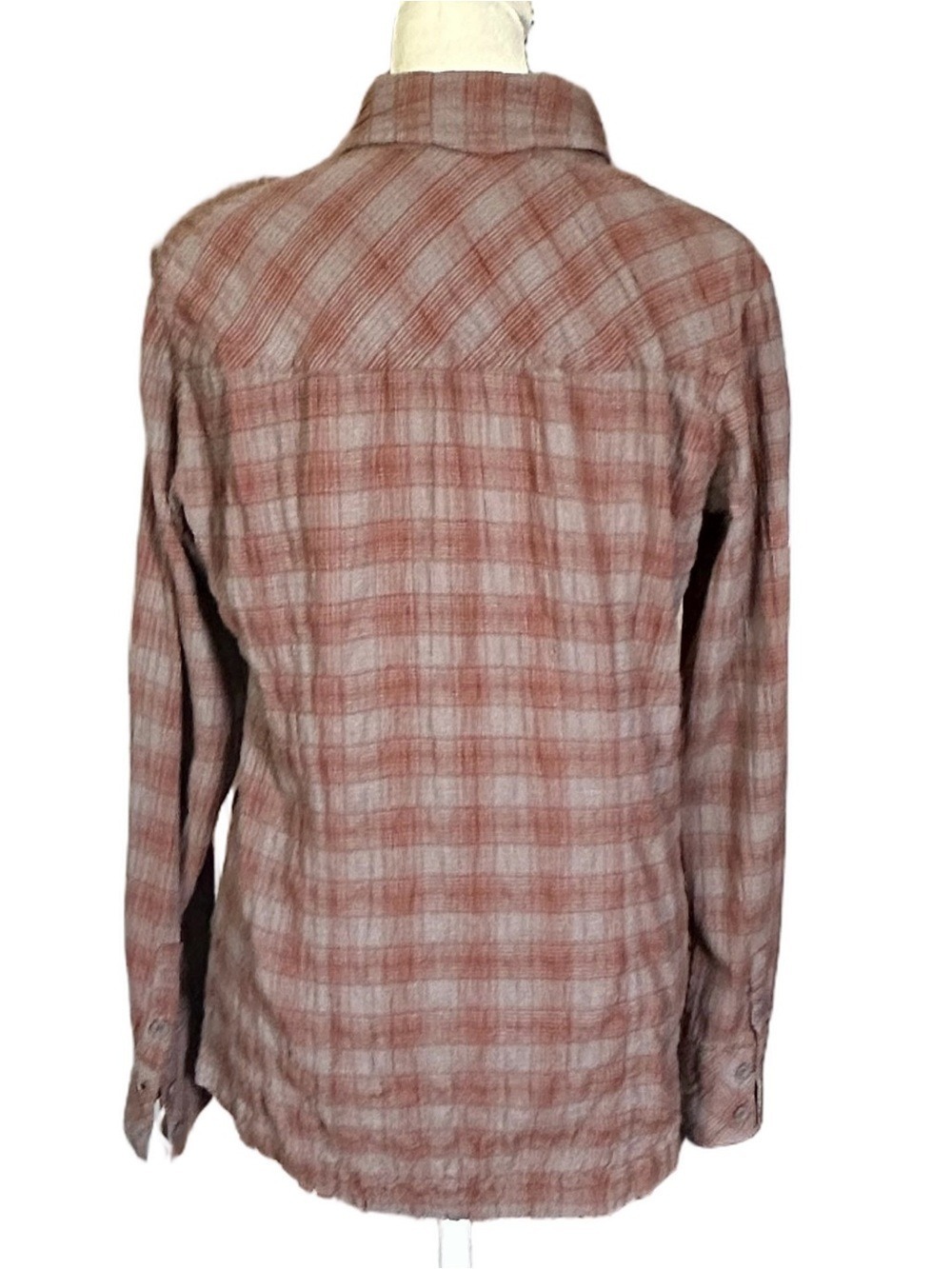 Patagonia Plaid Cotton Button Down Collared Long Sleeve Shirt Size 2 - Picture 2 of 10